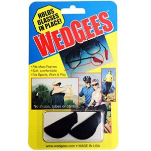 wedgees 2-pair eyeglass retainers and eyewear holders (black sport)