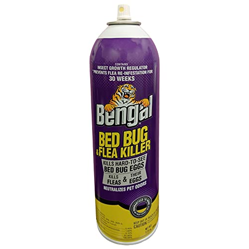 Bengal Bed Bug and Flea Killer Aerosol Spray with Insect Growth Regulator, 17.5 Oz. Aerosol Can