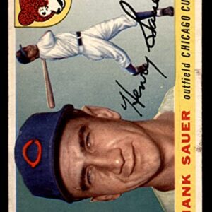 1955 Topps # 45 Hank Sauer Chicago Cubs (Baseball Card) GOOD Cubs