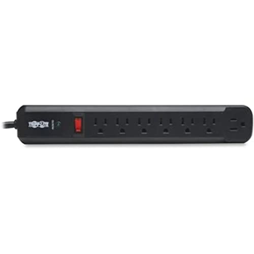 Tripp Lite Surge Protector Power Strip TL P74 RB 120V Right Angle 7 Outlet Black