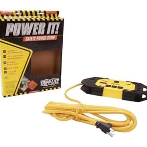 Tripp Lite Power IT! Safety Power Strip with Safety Covers, 8 OUTLETS, 15 FT Cord, Yellow/Black