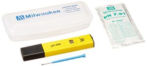 milwaukee instruments ph600box ph600 economic pocket sized ph temperature meter with protective case and 7.01 ca