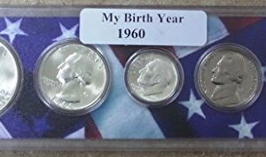 1960-5 Coin Birth Year Set in American Flag Holder Uncirculated