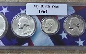 1964-5 Coin Birth Year Set in American Flag Holder Uncirculated