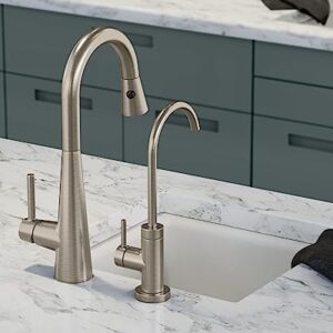 Moen Spot Resistant Stainless Sip Modern Cold Water Kitchen Beverage Faucet with Optional Filtration System, Drinking Water Faucet, S5530SRS