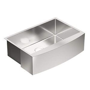 moen g18121 1800 series 30-inch x 21-inch stainless steel 18 gauge single bowl farmhouse kitchen sink