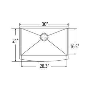 Moen G18121 1800 Series 30-Inch X 21-Inch Stainless Steel 18 Gauge Single Bowl Farmhouse Kitchen Sink