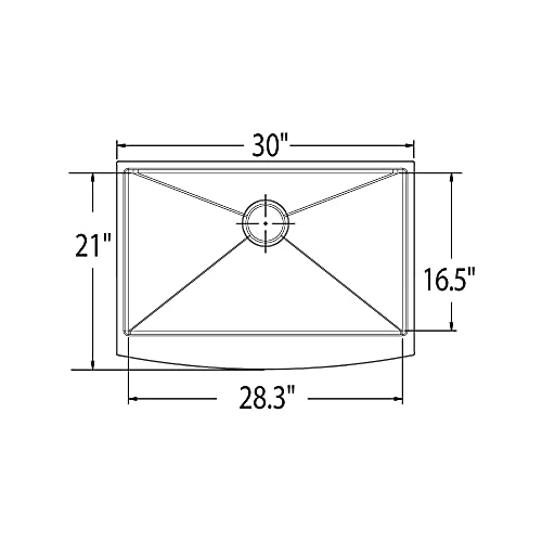 Moen G18121 1800 Series 30-Inch X 21-Inch Stainless Steel 18 Gauge Single Bowl Farmhouse Kitchen Sink