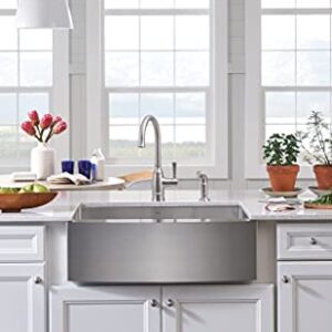 Moen G18121 1800 Series 30-Inch X 21-Inch Stainless Steel 18 Gauge Single Bowl Farmhouse Kitchen Sink