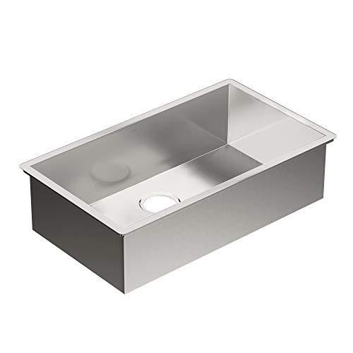 Moen G18180 1800 Series 31-Inch x 18-Inch Undermount 18 Gauge Stainless Steel Kitchen Single Bowl Sink Stainless Steel