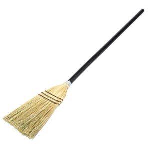 Rubbermaid Commercial Products Lobby Straw/Corn Broom, Brown, 38-Inch, Indoor/Outdoor Broom for Courtyard/Garage/Lobby/Mall/Office, Pack of 12