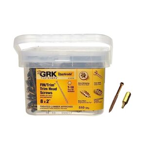 grk fasteners 116728 fin/trim #8 x 2" screws 510ct