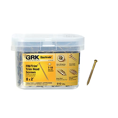 GRK Fasteners 116728 FIN/Trim #8 x 2" Screws 510CT