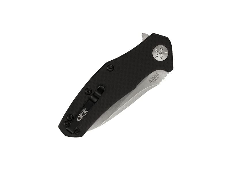 Zero Tolerance 0770CF Folding Knife; 3.25” High-Performance Crucible S35VN Steel Blade, Stonewashed Finish, Carbon Fiber Handle, SpeedSafe Assisted Opening, Liner Lock, Reversible Pocketclip; 3 OZ , black