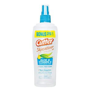 cutter skinsations insect repellent (12 pack), repels mosquitos, ticks, gnats, fleas, 7% deet, 6 fl ounce (pump spray)