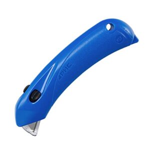 pacific handy cutter rsc-432 restaurant safety cutter with auto-locking safety hood, disposable, food-safe nsf certified safety box cutter
