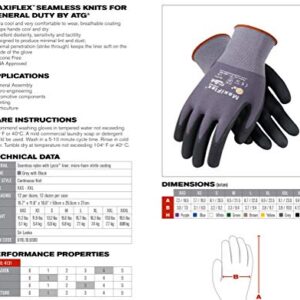 ATG 34-874/L MaxiFlex Ultimate - Nylon, Micro-Foam Nitrile Grip Gloves - Black/Gray - Large - 12 Pair Per Pack