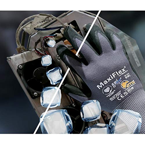 ATG 34-874/L MaxiFlex Ultimate - Nylon, Micro-Foam Nitrile Grip Gloves - Black/Gray - Large - 12 Pair Per Pack