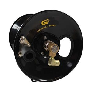 General Pump D30002 3/8" x 100' Steel Hose Reel with Swivel Arm and Mounting Bracket, 4000 PSI