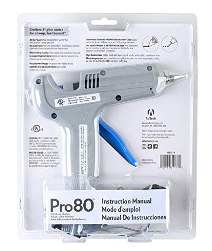 Adhesive Technologies 0114M AdTech Pro 80 Hot Glue Gun for Crafting and Home Improvement | 8X the Power | Bonus Nozzle Tips | Stands Up on Its Own | Item #0114