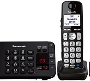 Panasonic KX-TGE243B DECT 6.0 Expandable Digital Cordless Answering System, 3 Handsets,Black