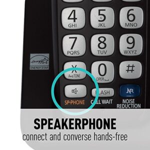 Panasonic KX-TGE243B DECT 6.0 Expandable Digital Cordless Answering System, 3 Handsets,Black