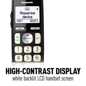 Panasonic KX-TGE243B DECT 6.0 Expandable Digital Cordless Answering System, 3 Handsets,Black