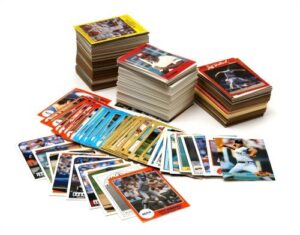 old vintage baseball card collector box with over 500 cards 1950's - 2000's with mickey mantle