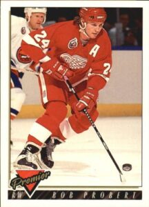 1993 topps premier hockey card (1993-94) #177 bob probert