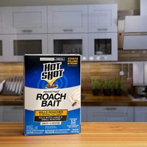 Hot Shot MaxAttrax Roach Bait 12 Count, Child-Resistant Bait Stations