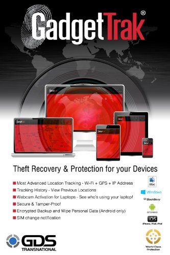 GadgetTrak Laptop Family Pack - 5 Devices for 1 Year [Download]