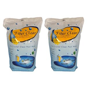 fiber clear 4003dc-02 cellulose filter media d.e. alternative for swimming pools, 3-pounds, 2-pack black