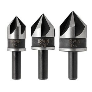 irwin drill bit set, countersink, black oxide, 3-piece (1877720)