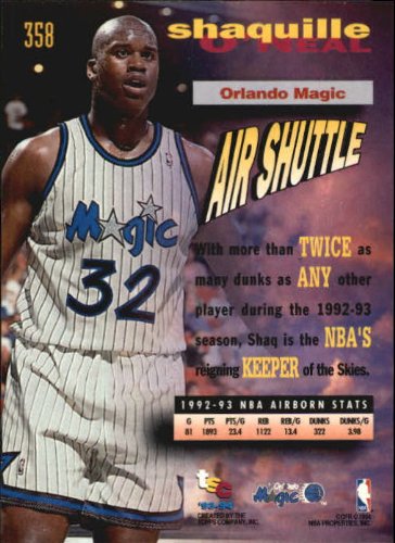 1993 Stadium Club Basketball Card (1993-94) #358 Shaquille O'Neal