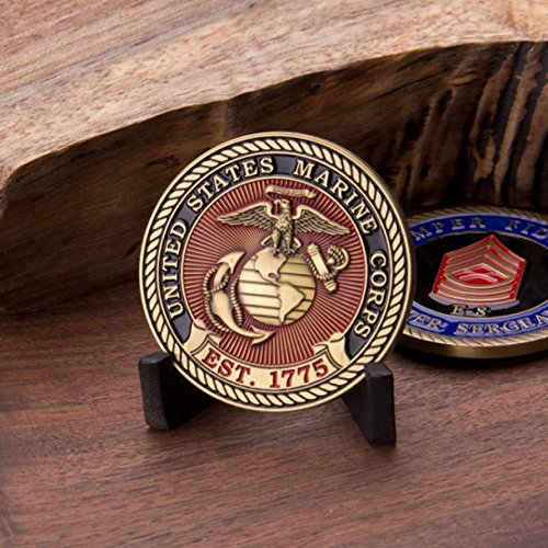 Marine Corps E8 Challenge Coin! USMC MSgt Rank Military Coin. Master Sergeant Challenge Coin! Designed by Marines for Marines - Officially Licensed Product!
