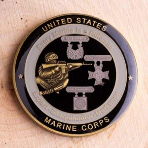 Marine Corps Rifleman Creed Challenge Coin - USMC Military Coin - Officially Licenced Product Designed By Marines FOR Marines. USMC Challenge Coin