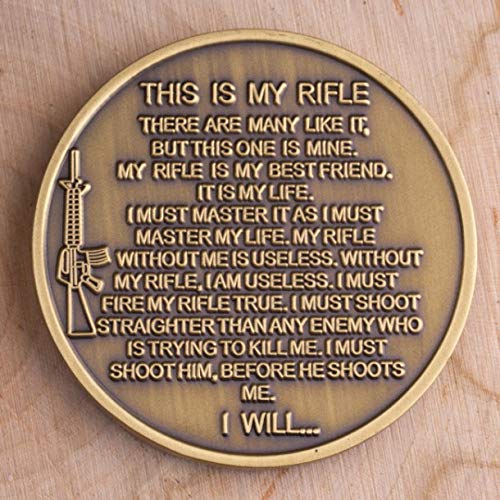 Marine Corps Rifleman Creed Challenge Coin - USMC Military Coin - Officially Licenced Product Designed By Marines FOR Marines. USMC Challenge Coin