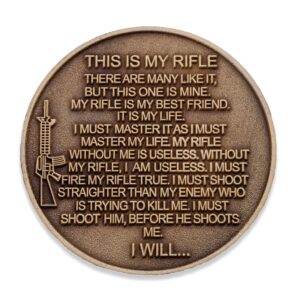 Marine Corps Rifleman Creed Challenge Coin - USMC Military Coin - Officially Licenced Product Designed By Marines FOR Marines. USMC Challenge Coin