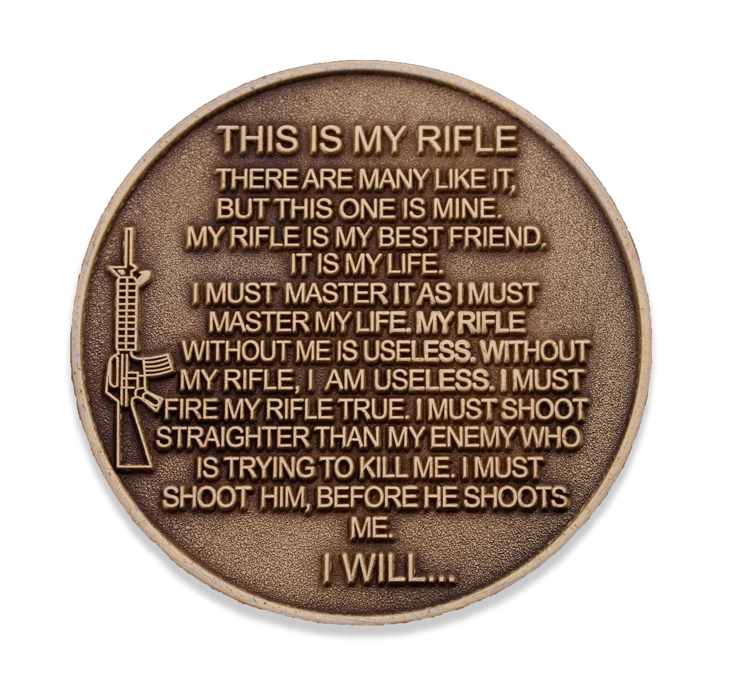 Marine Corps Rifleman Creed Challenge Coin - USMC Military Coin - Officially Licenced Product Designed By Marines FOR Marines. USMC Challenge Coin