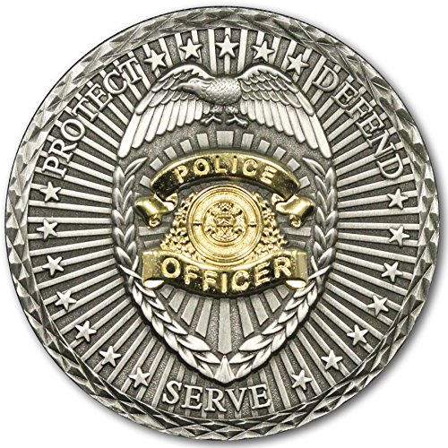 Police Officer Dedication Challenge Coin! Law Enforcement Custom Coin, Unreal Two Tone 3D Challenge Coin! Solid Brass Die Struck Police Department Challenge Coin!