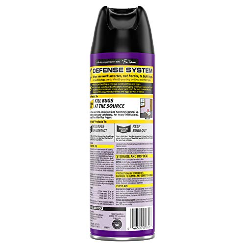 Raid Flea Carpet & Room Spray, Defense System for Fleas & Ticks, 16-Ounce Spray (Pack of 2)