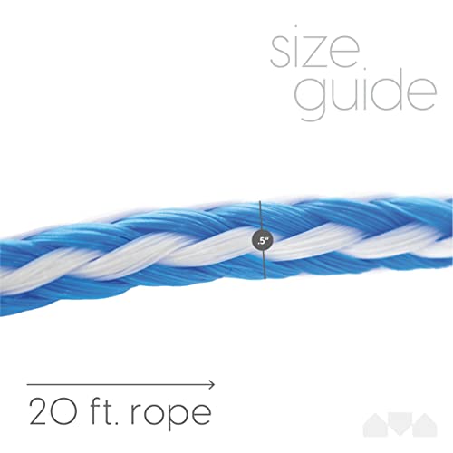 Milliard Preassembled Pool Rope -Adjustable Length- 16-20ft Floating Cordon Pool Safety Divider with Floats, Hooks and FID