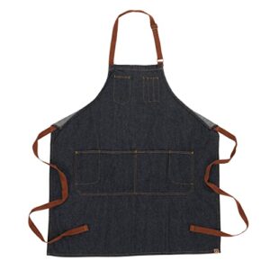 Chef Works Unisex Memphis Bib Apron, Indigo Blue, One Size