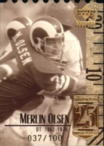 1999 upper deck century legends football card #25 merlin olsen