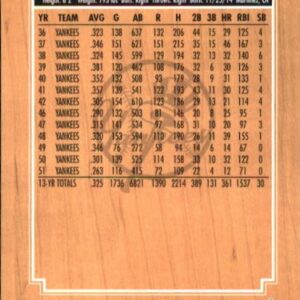 2001 Upper Deck Legends Baseball Card #40 Joe DiMaggio