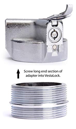 Flow Security Systems | VersaLock | Vented Locking Fuel Tank Cap | For Transfer Tanks & Above Ground Commercial Tanks | Prevents Theft & Secures Fuel Tanks | Includes Adapter | FSS 754