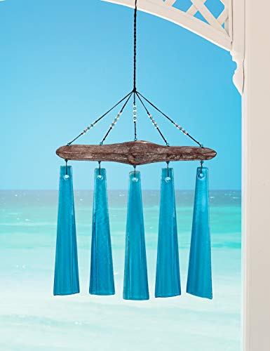 Sunset Vista Design Studios Sea Breeze Glass Wind Chime, Turquoise