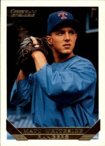 1993 topps gold baseball card #468 matt whiteside