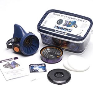 Sundstrom H10-0014 Silica Dust Respirator Kit with SR 100 M/L Silicone Half Mask, P100/HE Particulate Filter and Prefilters