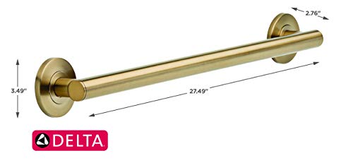 DELTA FAUCET 41824-CZ Contemporary 24-Inch Grab Bar with Concealed Mounting, Champagne Bronze